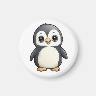 Imã Ilustração de pinguim de desenho animado