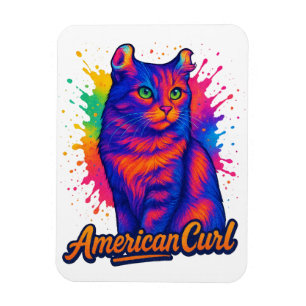 Ímã Ilustração de Pop de Arte de Curl Americano Vibran