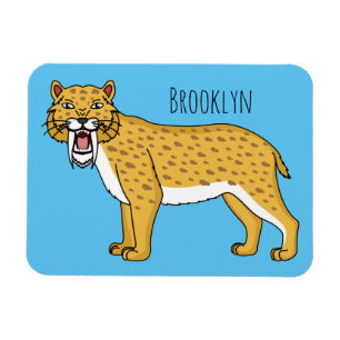 Ímã Ilustração de tigre com dentes de Saber