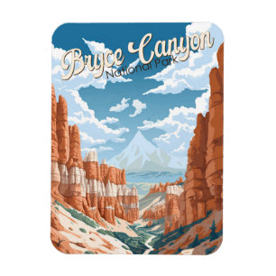 Ímã Ilustração de Trilha do Parque Nacional do Bryce C