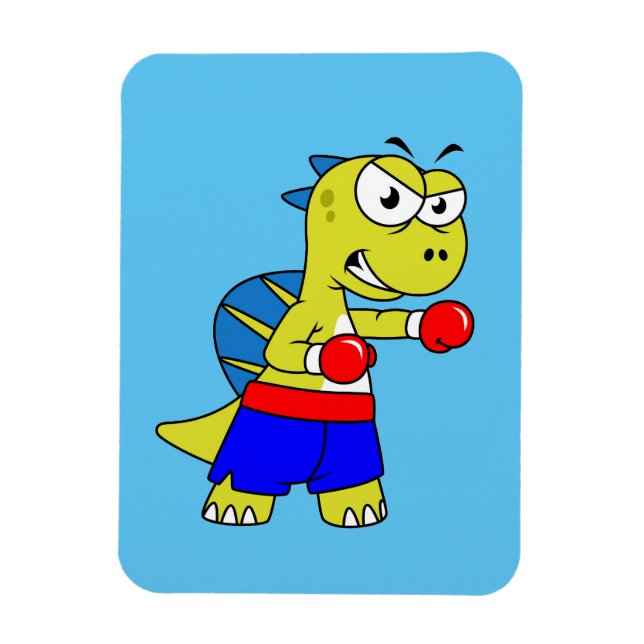 Ímã Ilustração De Um Boxing De Espinossauro. (Vertical)