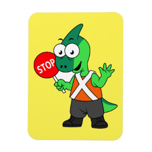Ímã Ilustração De Um Executante De Tráfego De Parasaur