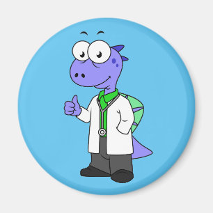 Imã Ilustração De Um Médico Espinossauro.