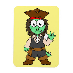 Ímã Ilustração De Um Pirata De Estegossauro, Jack Spar