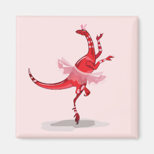 Imã Ilustração De Um Raptor De Ballerina.