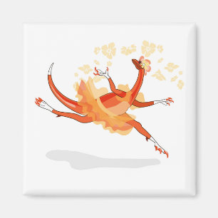 Imã Ilustração De Um Raptor De Ballerina. 2