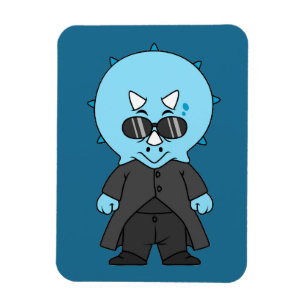 Ímã Ilustração De Um Tricerátops Matriz.