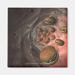 Imã Ilustração de um vaso sanguíneo com hamburguere