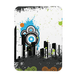 Ímã Ilustração de uma arquitectura da cidade suja