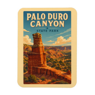 Ímã Ilustração de Viagem da Arte do Cânion Palo Duro T