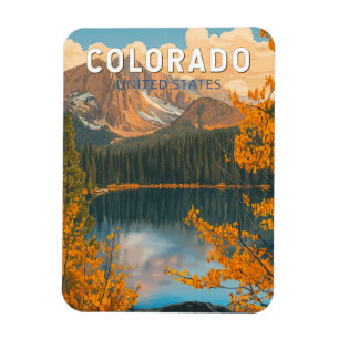 Ímã Ilustração de Viagem de Arte Vintage do Colorado