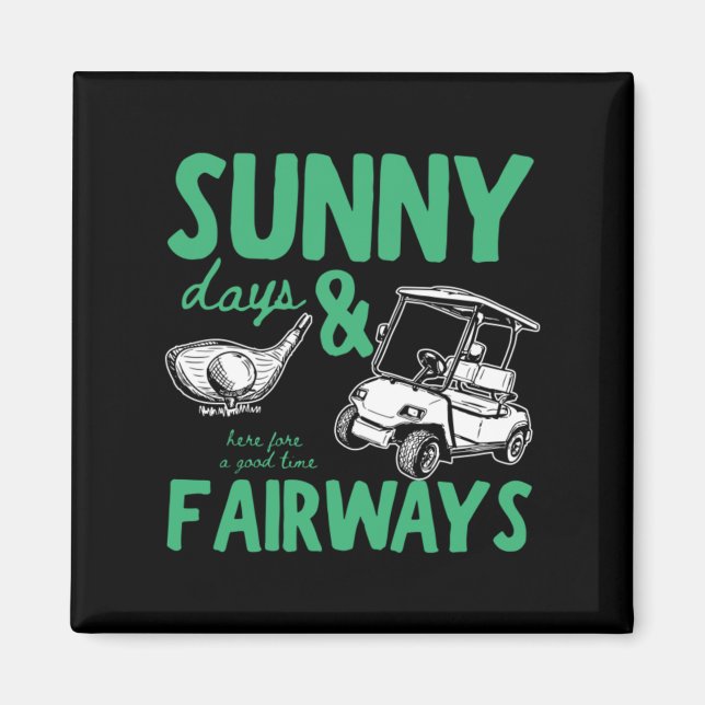 Imã Ilustração Dias Ensolarados e Fairways (Frente)
