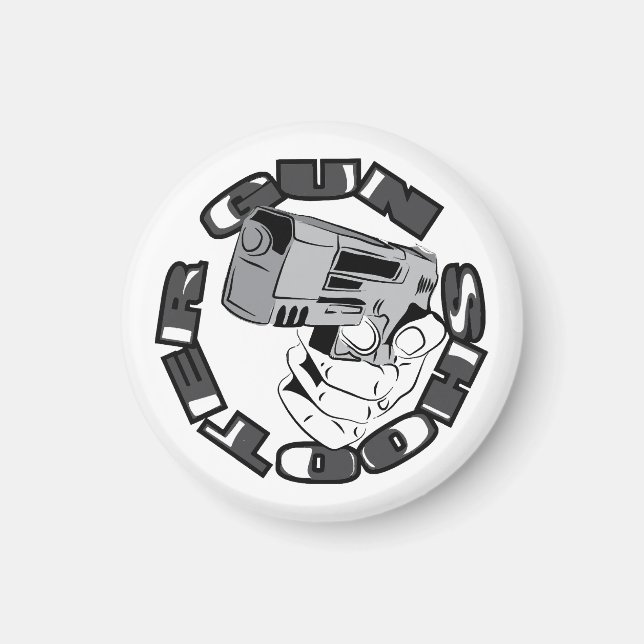 Imã Ilustração do atirador de arma (Frente)