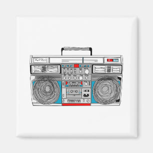 Imã ilustração do boombox 80s