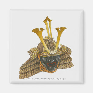 Imã Ilustração do capacete do século XVI do samurai