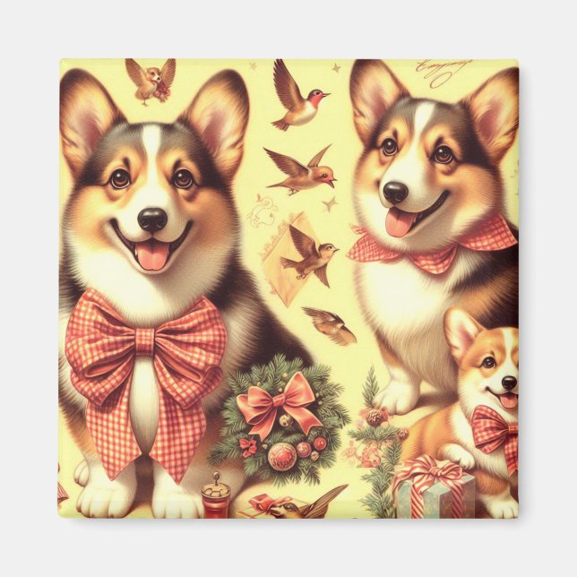 Imã Ilustração do Cardião de Corgi Galês (Frente)