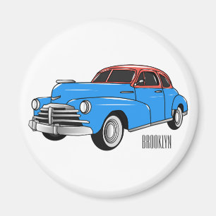 Imã Ilustração do desenho animado Classic car 1948
