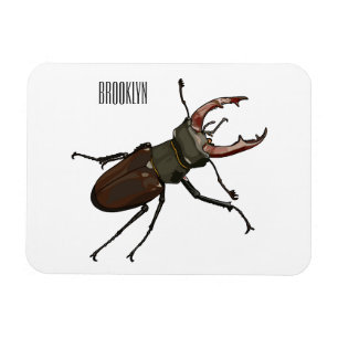 Ímã Ilustração do desenho animado do besouro do Stag
