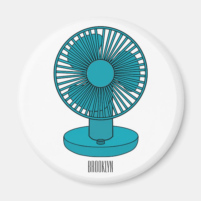Imã Ilustração do desenho do ventilador (Frente)