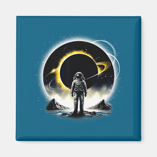 Imã Ilustração do Eclipse Espacial do Planeta da Ciênc (Frente)