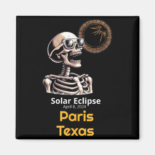 Imã Ilustração do Eclipse Solar Esqueleto Paris Texas