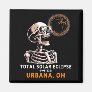 Imã Ilustração do Eclipse Solar Esqueleto Urbana Ohio
