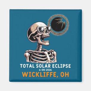 Imã Ilustração do Eclipse Solar Esqueleto Wickliffe Oh