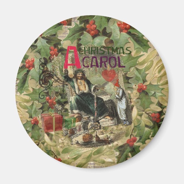 Imã Ilustração do Espírito do Natal Presente Scrooge (Frente)