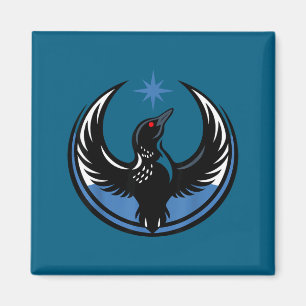 Imã Ilustração do Estado de Mn do Loon Rebelde de Minn