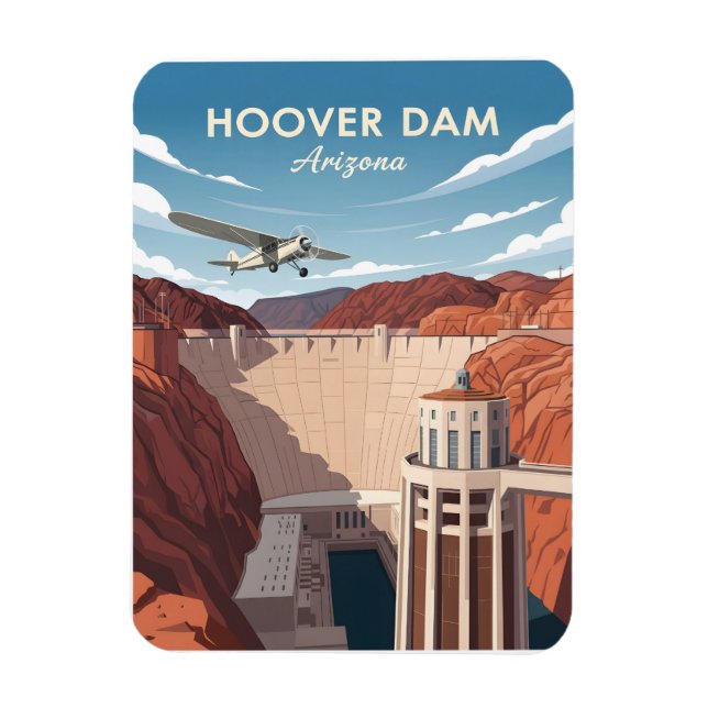Ímã Ilustração do estilo de safra da barragem (Vertical)