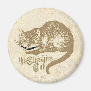 Imã Ilustração do gato de Cheshire do vintage