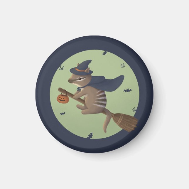 Imã Ilustração do Halloween: Número do Assistente (Frente)