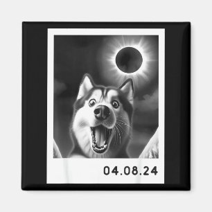 Imã Ilustração do Husky Siberiano na Totalidade do Ecl