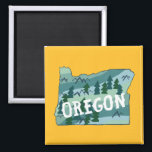Imã Ilustração do Mapa do Estado do Oregon<br><div class="desc">Veja este incrível ímã com um mapa do Estado de Oregon. Adicione seu próprio texto. Veja meu compro de borboletas,  pássaros,  RVs,  acampamento,  caminhada,  flores e muito mais!</div>