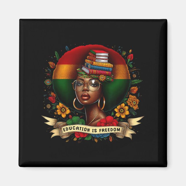 Imã Ilustração do Mês da História Negra Liberdade de E (Frente)