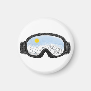 Imã Ilustração do Modo Montanha Ski Goggles