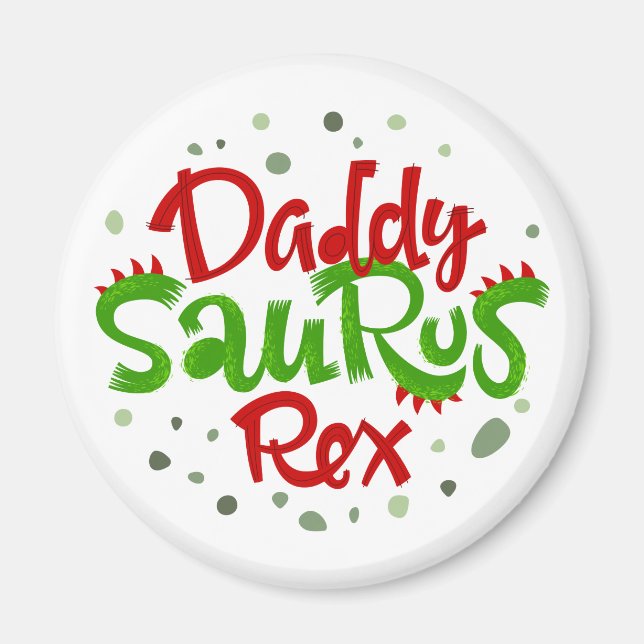 Imã Ilustração do pai Saurus Rex (Frente)