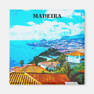 Imã Ilustração do Panorama de Portugal Madeira