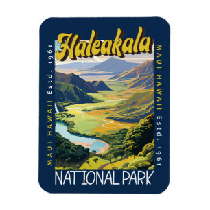 Ímã Ilustração do Parque Nacional de Haleakala Afastad
