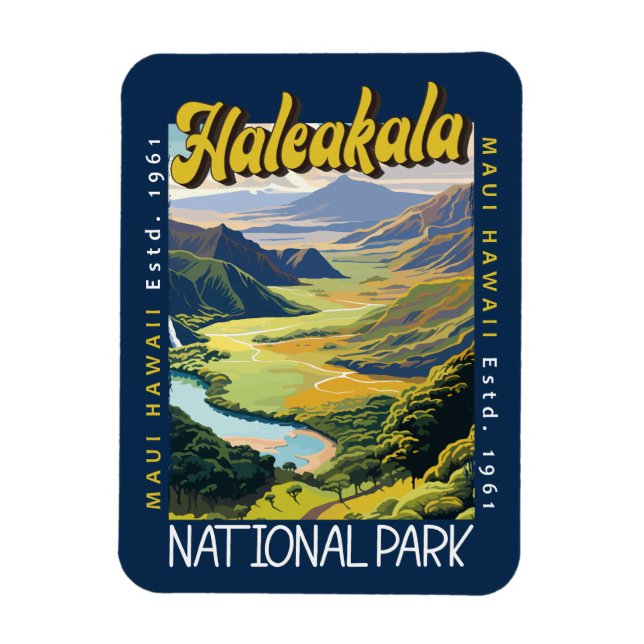Ímã Ilustração do Parque Nacional de Haleakala Afastad (Vertical)