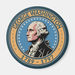 Imã Ilustração do Presidente dos EUA George Washington