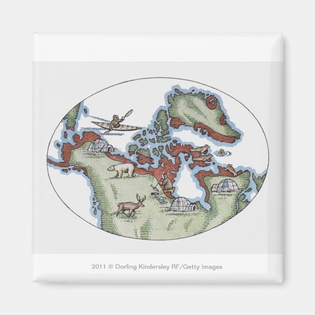 Imã Ilustração do território Inuit (Frente)