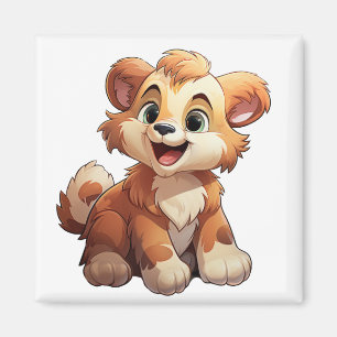 Imã Ilustração do urso de desenho animado