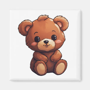 Imã Ilustração do urso de desenho animado