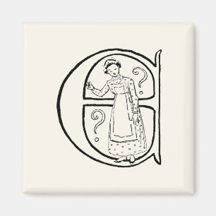 Imã Ilustração do vintage da letra E