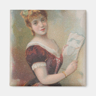 Imã Ilustração Elegante de Dia dos Namorados Antigo, 1