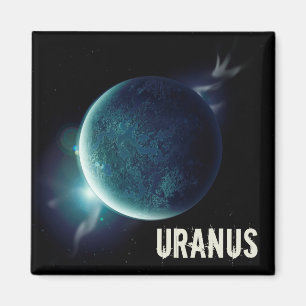 Imã Ilustração espacial universal do planeta azul Ur