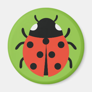 Imã Ilustração Ladybug
