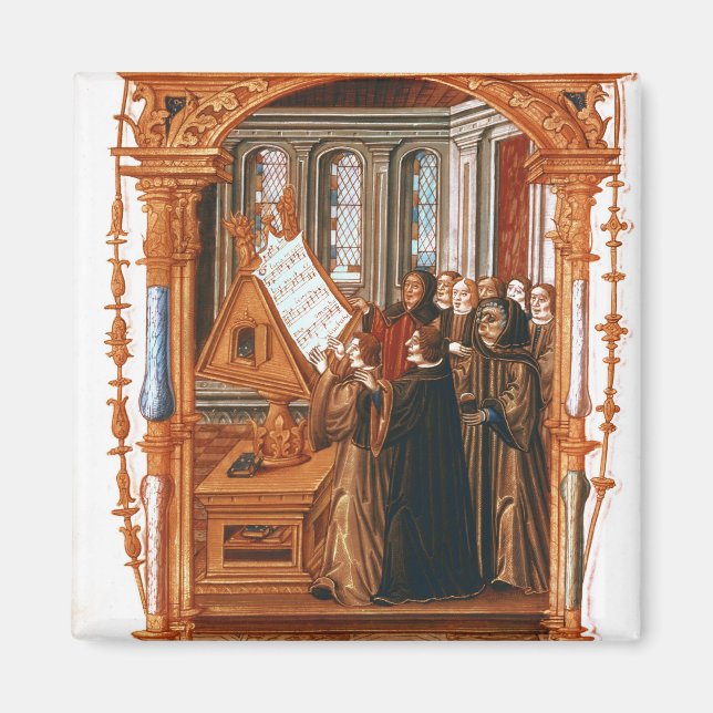 Imã Ilustração mostrando coro cantando o (Frente)