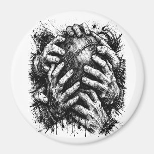 Imã Ilustração Orkney Dark Art Ink – Mãos que Agarram